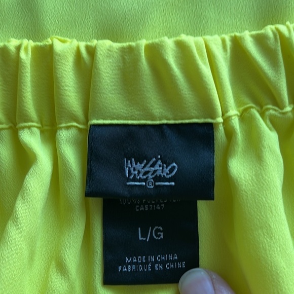 NWT Mossimo bright yellow a line skirt pockets elastic waist in back size large - Picture 8 of 9